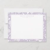 Lavender Easter Egg Frame Note Card 招待状 (正面)