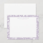 Lavender Easter Egg Frame Note Card 招待状 (正面/裏面)