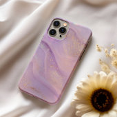 Lavender Éclat – やわらかなライラックとゴールドのマーブルiPhoneケース iPhone 16ケース