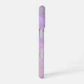 Lavender Éclat – Soft Lilac & Gold Marble Phone Ca iPhone 16ケース (右側面)