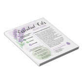 Lavender Essential油スタートガイド ノートパッド (アングル)