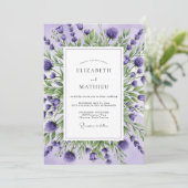 Lavender Ethereal Botanical Wedding 招待状 (スタンド正面)