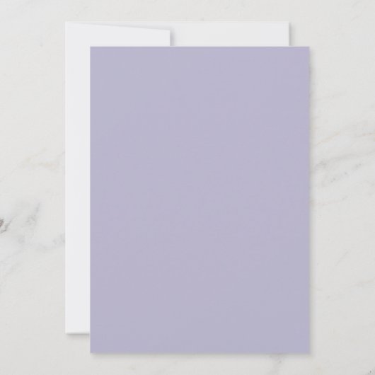 Lavender Ethereal Flourish Wedding 招待状 (裏面)