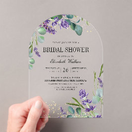 Lavender Eucalyptus Bridal Shower アクリル招待状