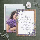 Lavender Eucalyptus Greenery Photo Wedding 招待状