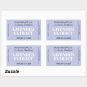 Lavender Extract Modern Label Sticker ZEX_001d 長方形シール (シート)