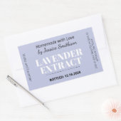 Lavender Extract Modern Label Sticker ZEX_001d 長方形シール (封筒)