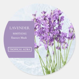 Lavender Facial Mask Label ラウンドシール