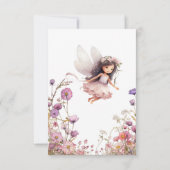 Lavender Fairy wildflower birthday thank you サンキューカード (裏面)