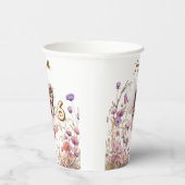 Lavender Fairy wildflower pixie birthday 紙コップ (右)