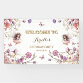 Lavender Fairy wildflower pixie Welcome Sign 横断幕 (横)