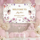 Lavender Fairy wildflower pixie Welcome Sign 横断幕