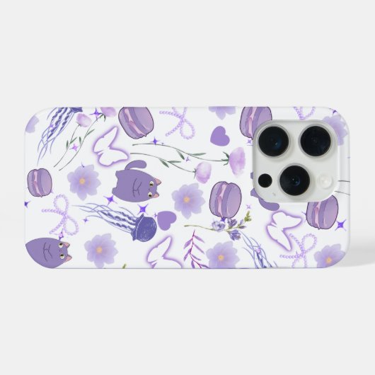 Lavender Fantasy Phone Case iPhoneケース (裏面横)