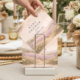 Lavender Field Countryside Baby Shower スタンダードカクテルナプキン
