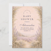 Lavender Field Countryside Baby Shower 招待状 (正面)