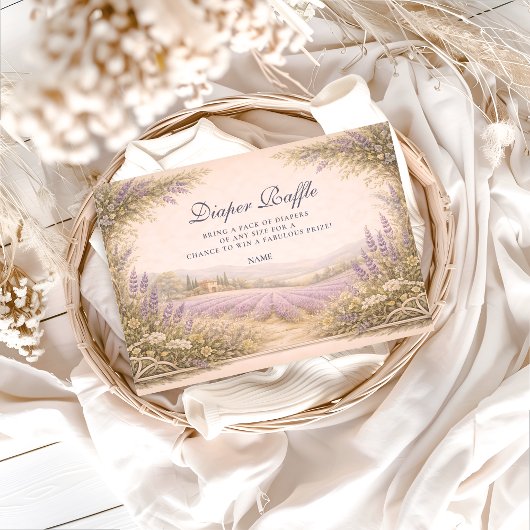 Lavender Field Countryside Diapper Raffle エンクロージャーカード