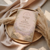 Lavender Field Countryside Wedding 招待状