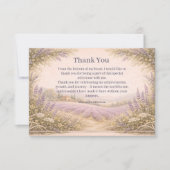 Lavender Field Garden Birthday サンキューカード (正面)