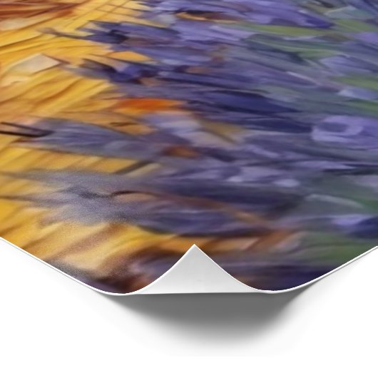 lavender field in van gogh style ポスター (コーナー)
