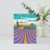 Lavender Field Provence France ポストカード (スタンド正面)