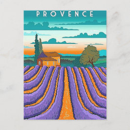 Lavender Field Provence France ポストカード