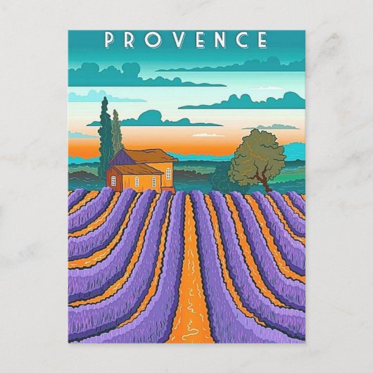 Lavender Field Provence France ポストカード (正面)