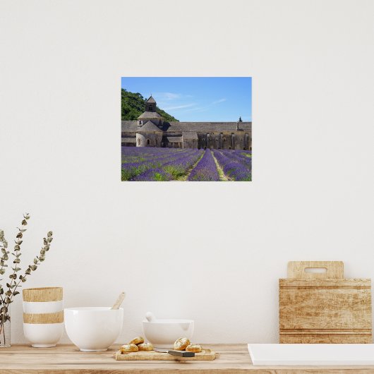 Lavender Fields of Senanque Abbey Poster ポスター (キッチン)