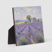 Lavender Fields Provence Cottage Impressionist フォトプラーク (正面)