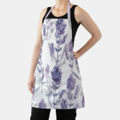 Lavender Fields | Purple Watercolor Flower Pattern エプロン (インサイチュ)