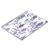 Lavender Fields | Purple Watercolor Flower Pattern ノートブック (左側)