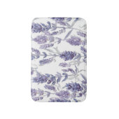 Lavender Fields | Purple Watercolor Flower Pattern バスマット (正面縦)
