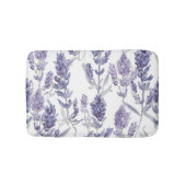 Lavender Fields | Purple Watercolor Flower Pattern バスマット (正面)