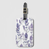 Lavender Fields | Purple Watercolor Flower Pattern ラゲッジタグ (正面縦)