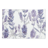 Lavender Fields | Purple Watercolor Flower Pattern 枕カバー (裏面)