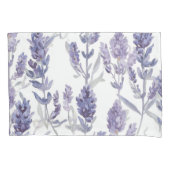 Lavender Fields | Purple Watercolor Flower Pattern 枕カバー (正面)