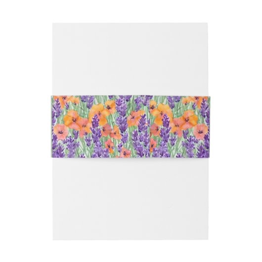 Lavender Fields Western Wedding  招待状ベリーバンド (裏面例)