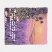 Lavender Fleece Blanket Lamentations 3:23 フリースブランケット (正面(横))