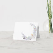 Lavender Floral Baptism Photo Thank You Card サンキューカード (裏面)