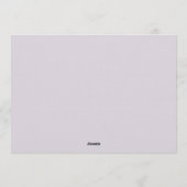 Lavender Floral Carriage Baby Shower Invite 招待状 (裏面)