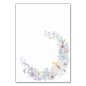 Lavender Floral Cross Baptism Table Number テーブルナンバー (裏面)