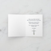 Lavender Floral Cross Christian Sunday invitation  シーズンカード (内部)