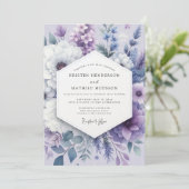 Lavender Floral Dream Wedding 招待状 (スタンド正面)