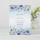 Lavender Floral Enchantment Wedding 招待状 (スタンド正面)