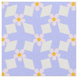 Lavender Floral Geometric Fabric by Yard ファブリック