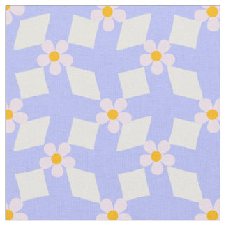 Lavender Floral Geometric Fabric by Yard ファブリック
