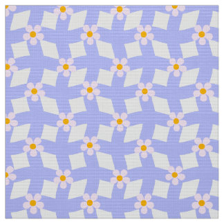 Lavender Floral Geometric Fabric by Yard ファブリック