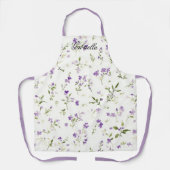 Lavender Floral Heart エプロン (正面)