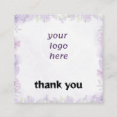 Lavender Floral Jewelry Care エンクロージャーカード (裏面)