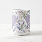 Lavender Floral Just Breathe Calm Motivation コーヒーマグカップ (中央)