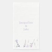 Lavender Floral Personalized Names Wedding (正面)